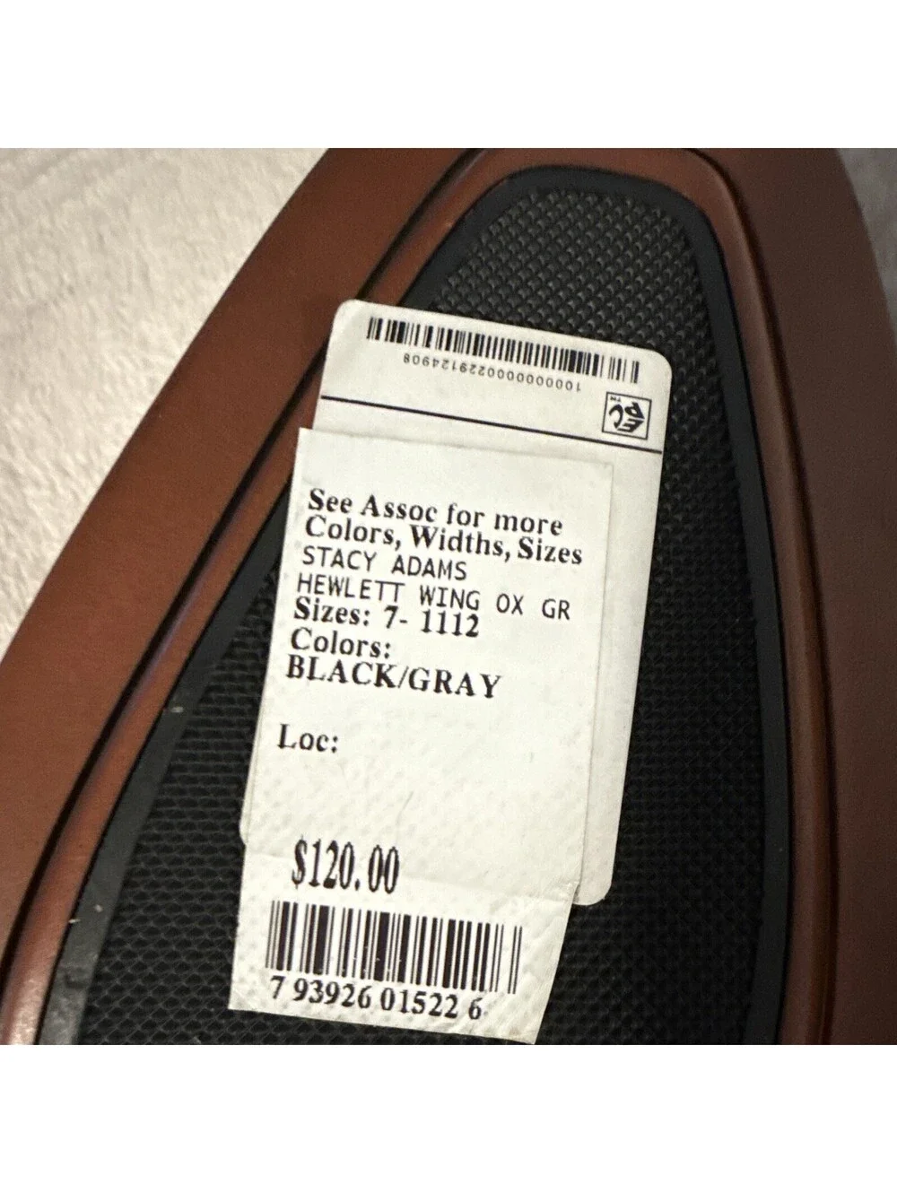 Stacy Adams Mens Tinsley Stainless steel Wing Tips Size 9M (4920437)